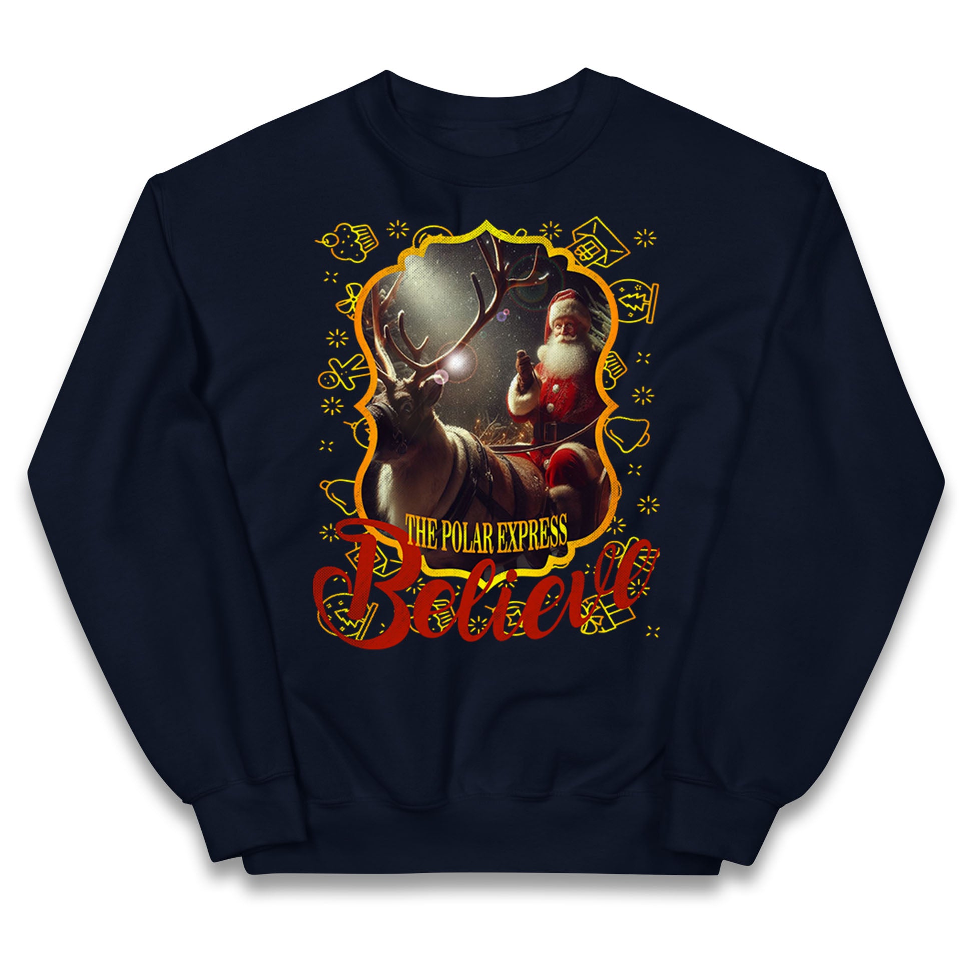 polar express christmas jumper