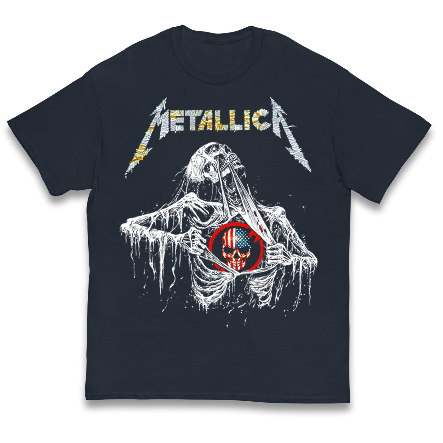 Metallica USA Skull Kids T Shirt