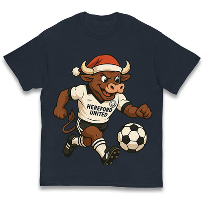 Retro Hereford Christmas Kids T Shirt