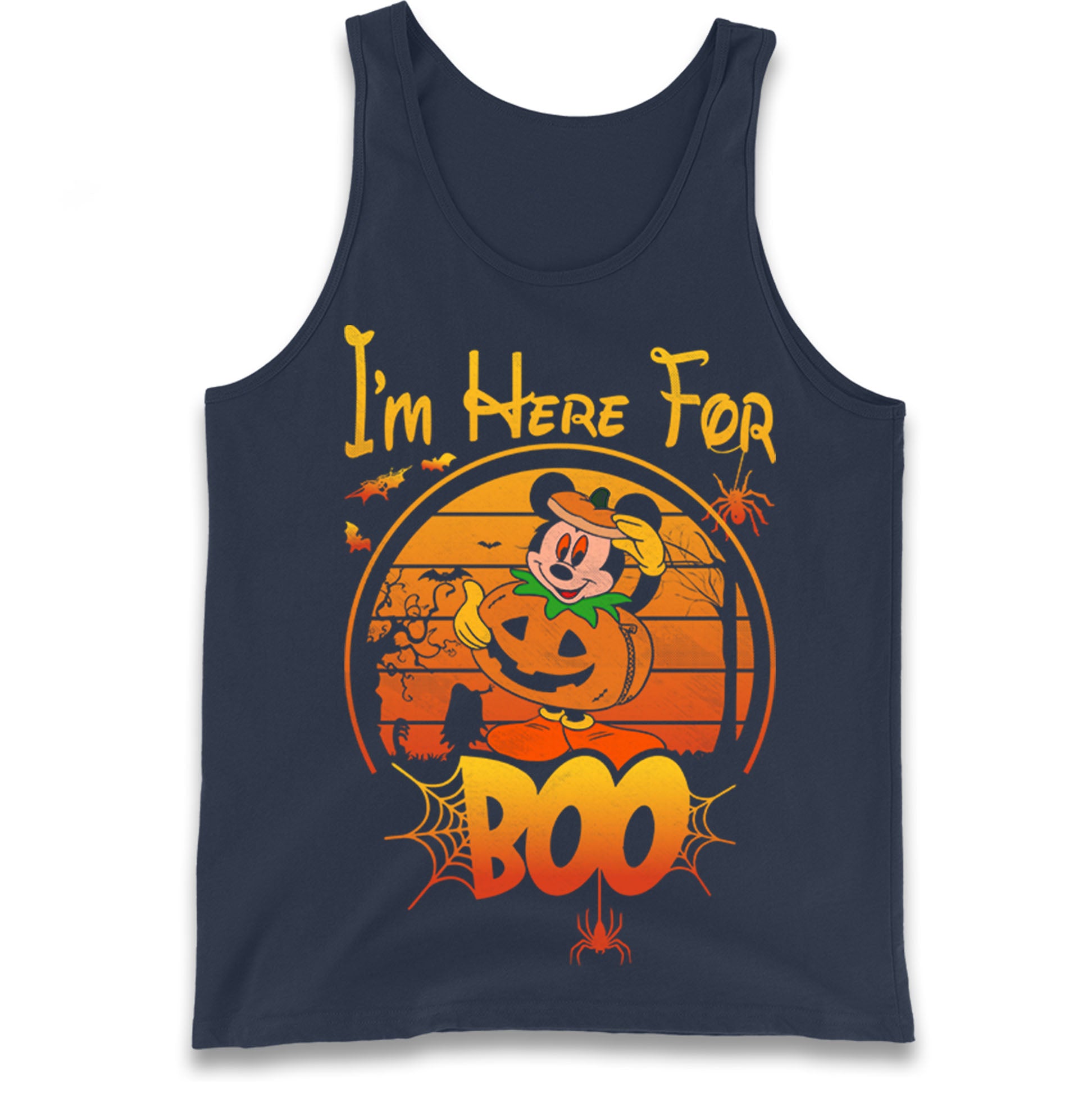 Mickey Mouse Im Here For Boo Tank Top
