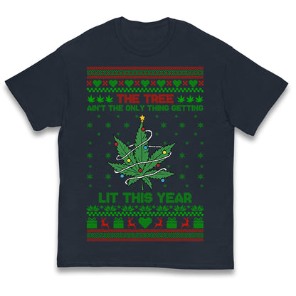 Cannabis Christmas Kids T Shirt