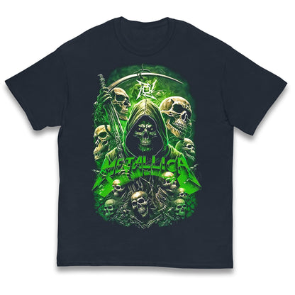 Metallica Green Skulls Kids T Shirt