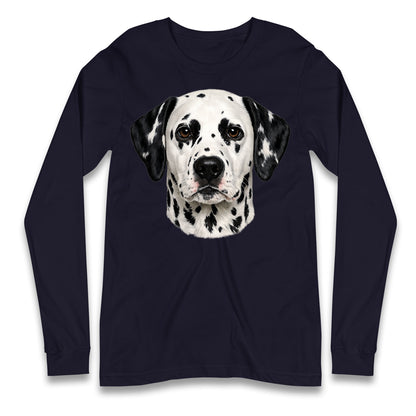 Dalmatian Dog Face Longsleeve T Shirt