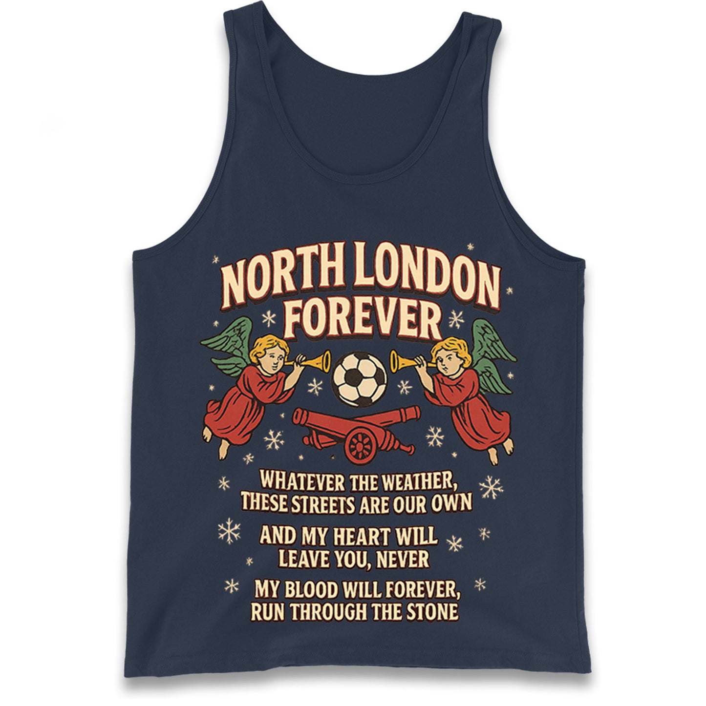 North London Forever Arsenal Christmas Tank Top