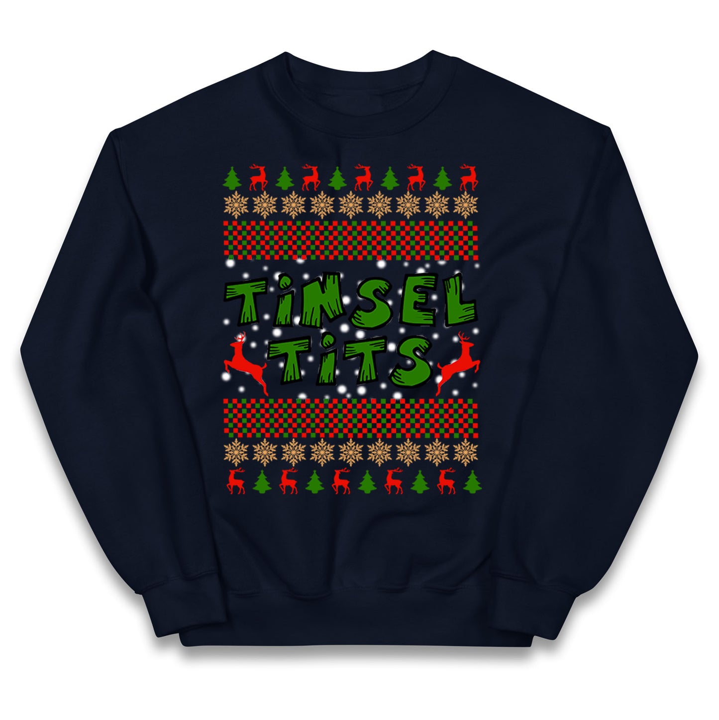 Christmas Tinsel Tits Funny Jumper