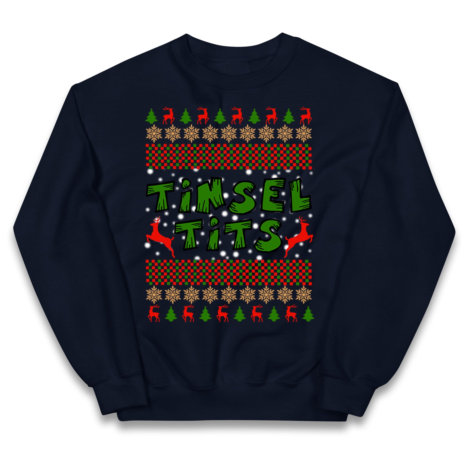 Christmas Tinsel Tits Funny Jumper
