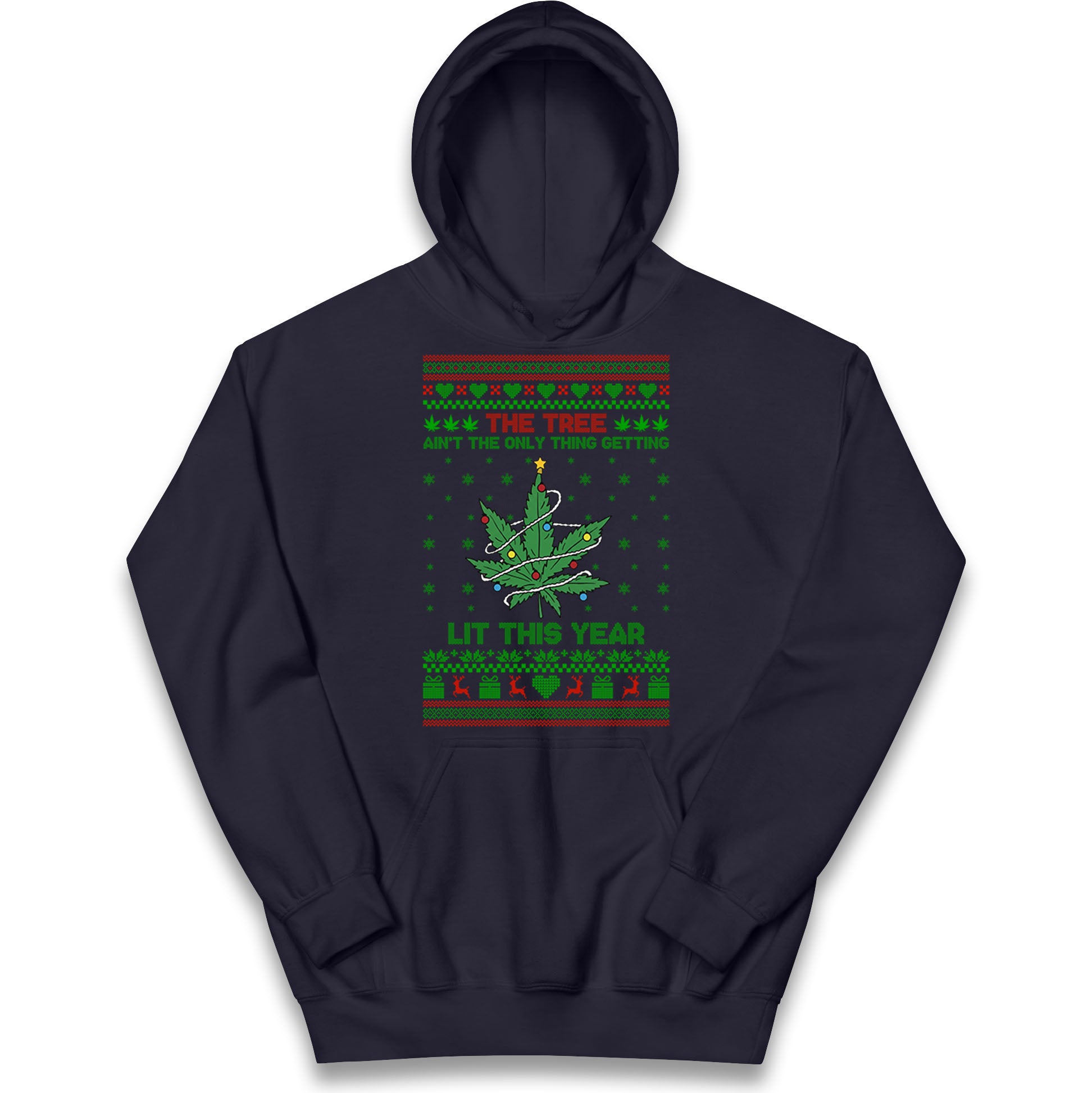 Cannabis Christmas Kids Hoodie