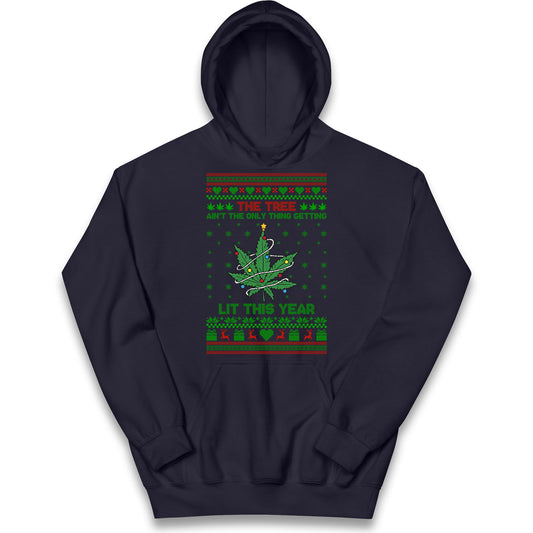 Cannabis Christmas Kids Hoodie