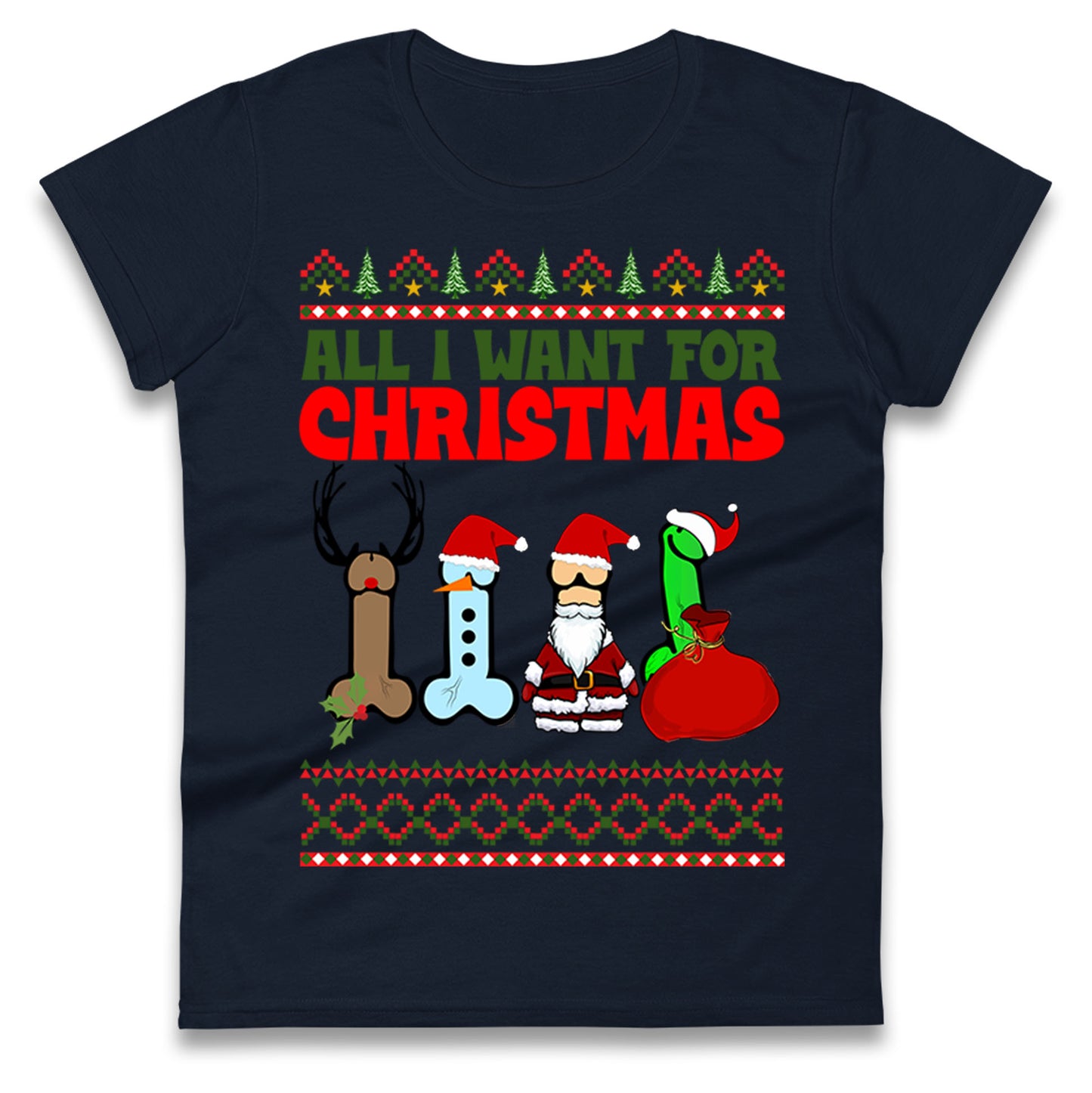 All I Want For Christmas Funny Adults Joke T Shirt