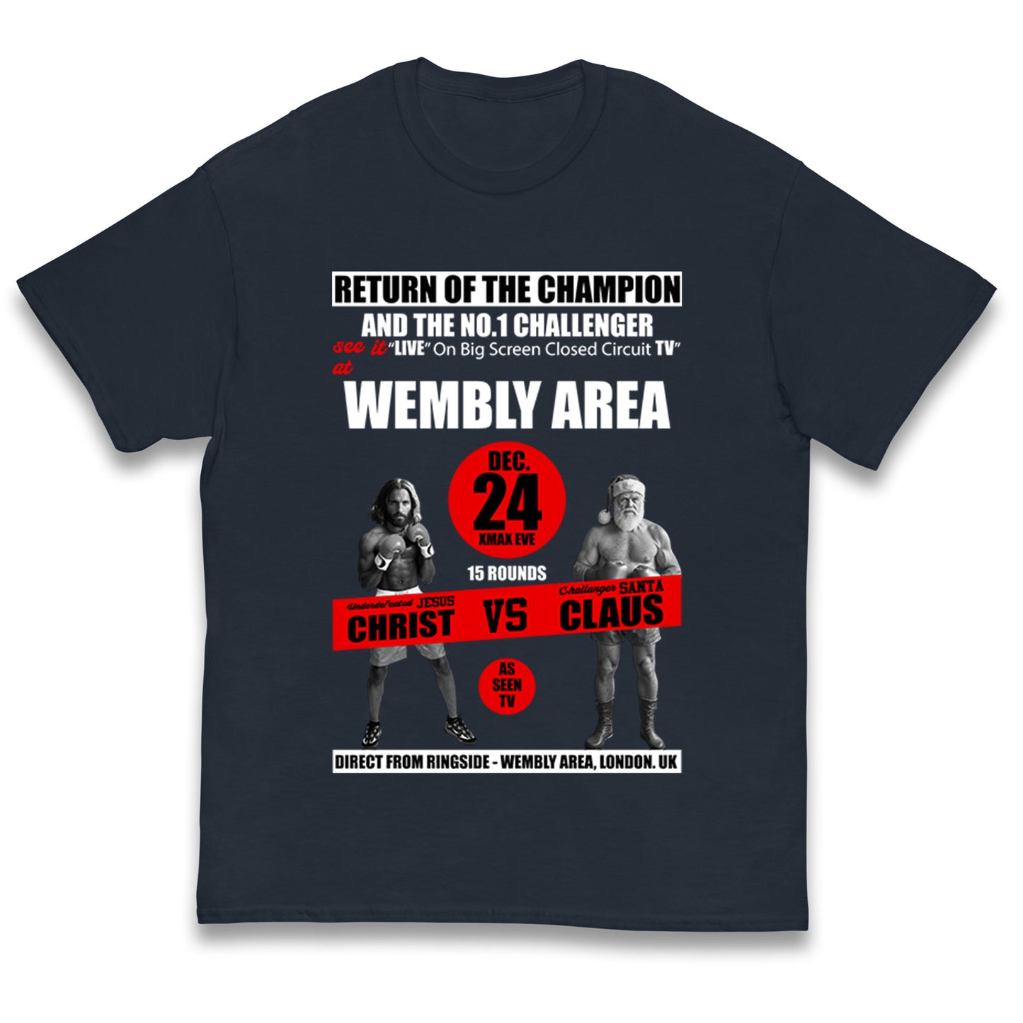 Jesus Christ Vs Santa Claus Kids T Shirt