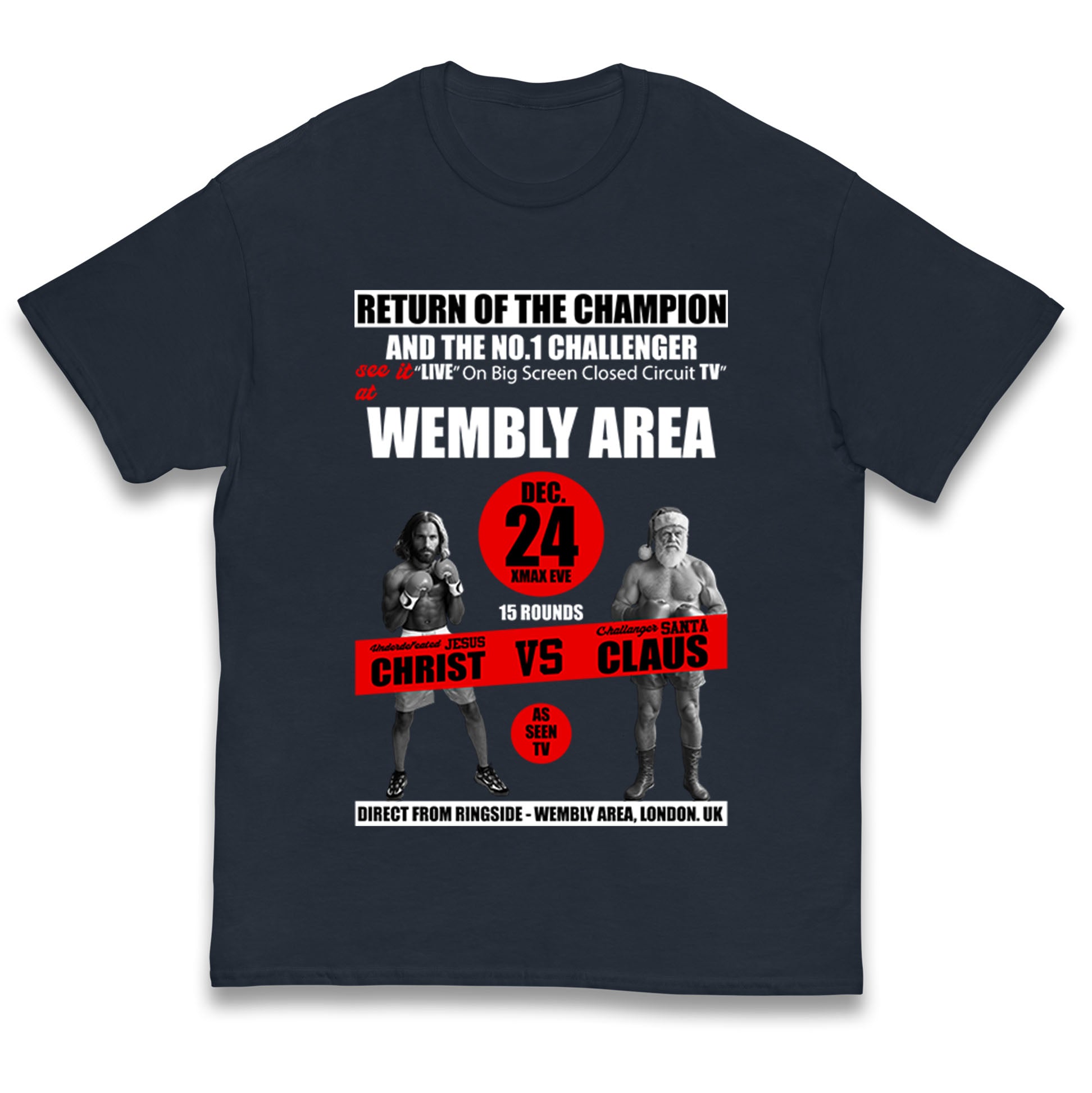 Jesus Christ Vs Santa Claus Kids T Shirt