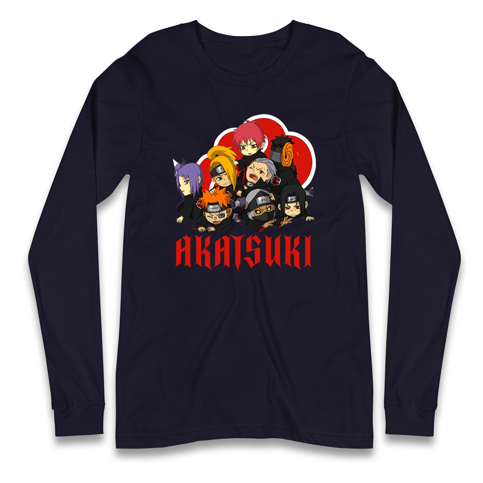 naruto shippuden akatsuki long sleeve t shirt
