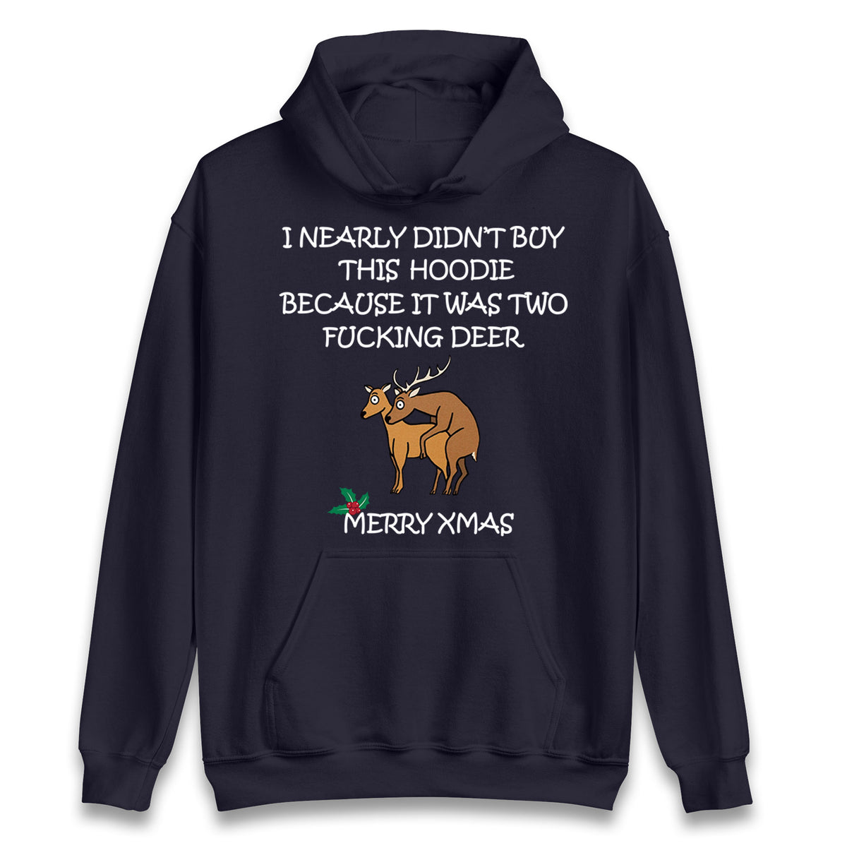 fucking deer christmas hoodie