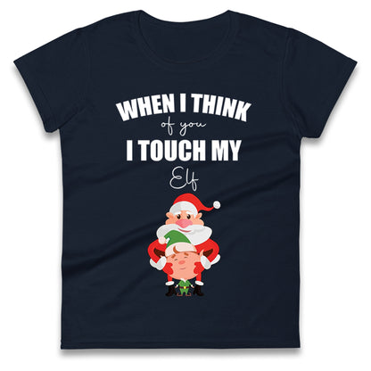 Santa Elf Christmas Ladies T Shirt