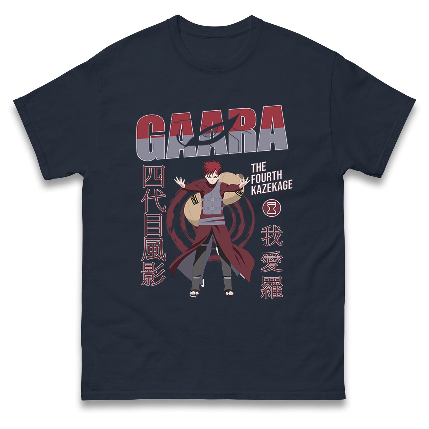 naruto shippuden gaara the fourth kazekage t shirt