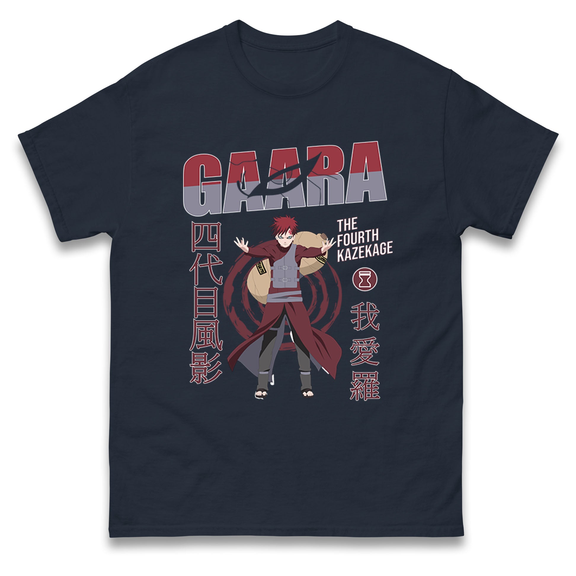 naruto shippuden gaara the fourth kazekage t shirt