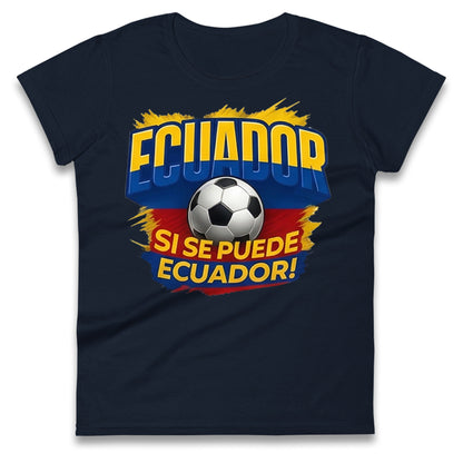 Ecuador Retro World Cup Ladies T Shirt