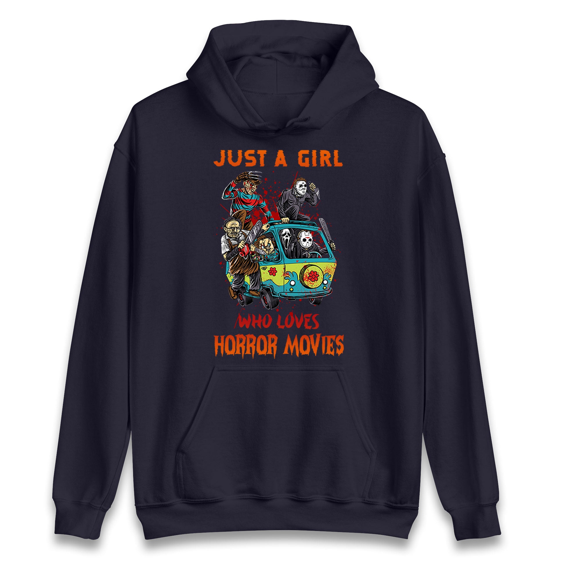 Just A Girl Who Loves Horror Movies Halloween Hoodie
