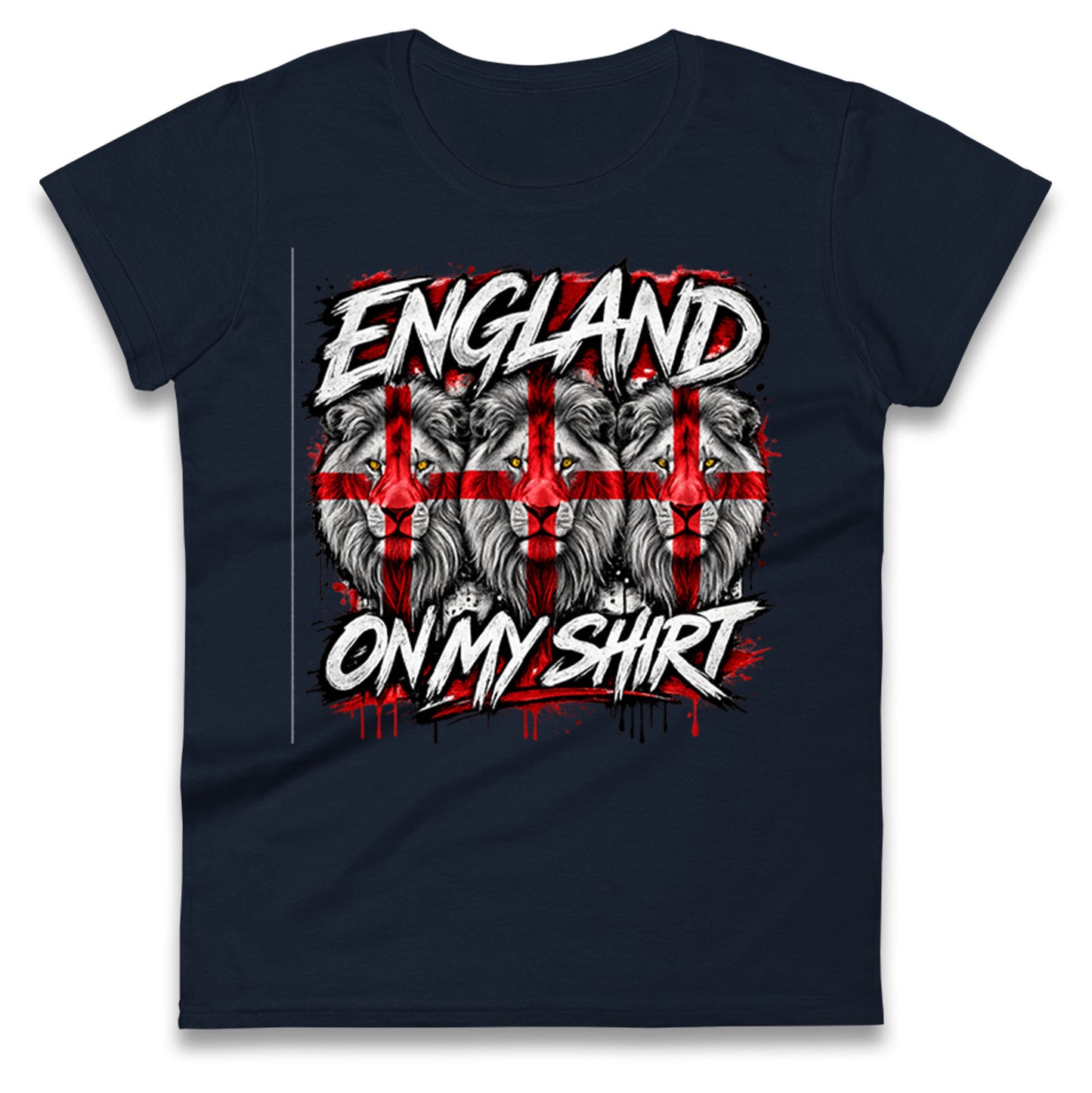 England 3 Lions World Cup 2026 Ladies T Shirt