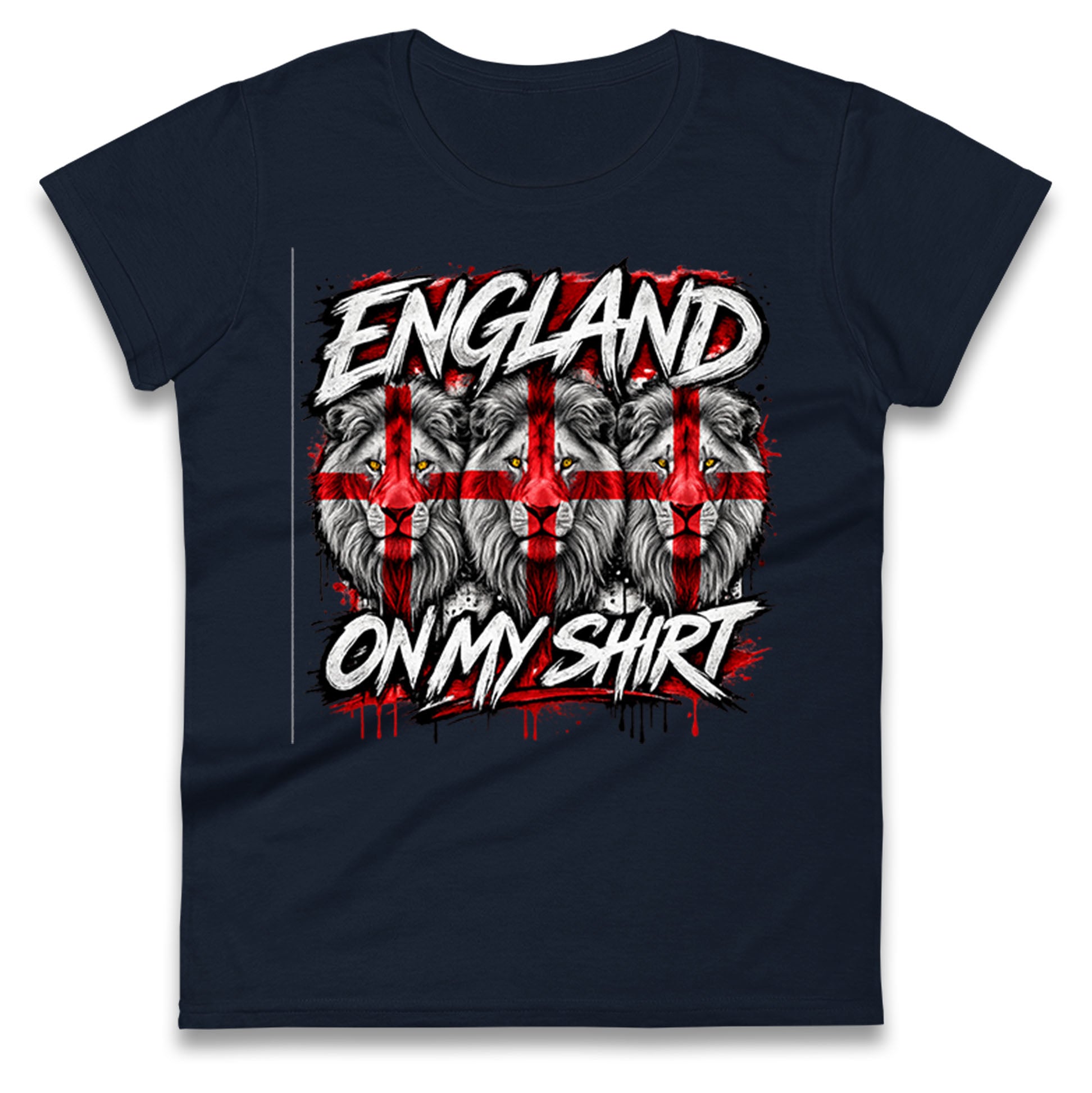 England 3 Lions World Cup 2026 Ladies T Shirt