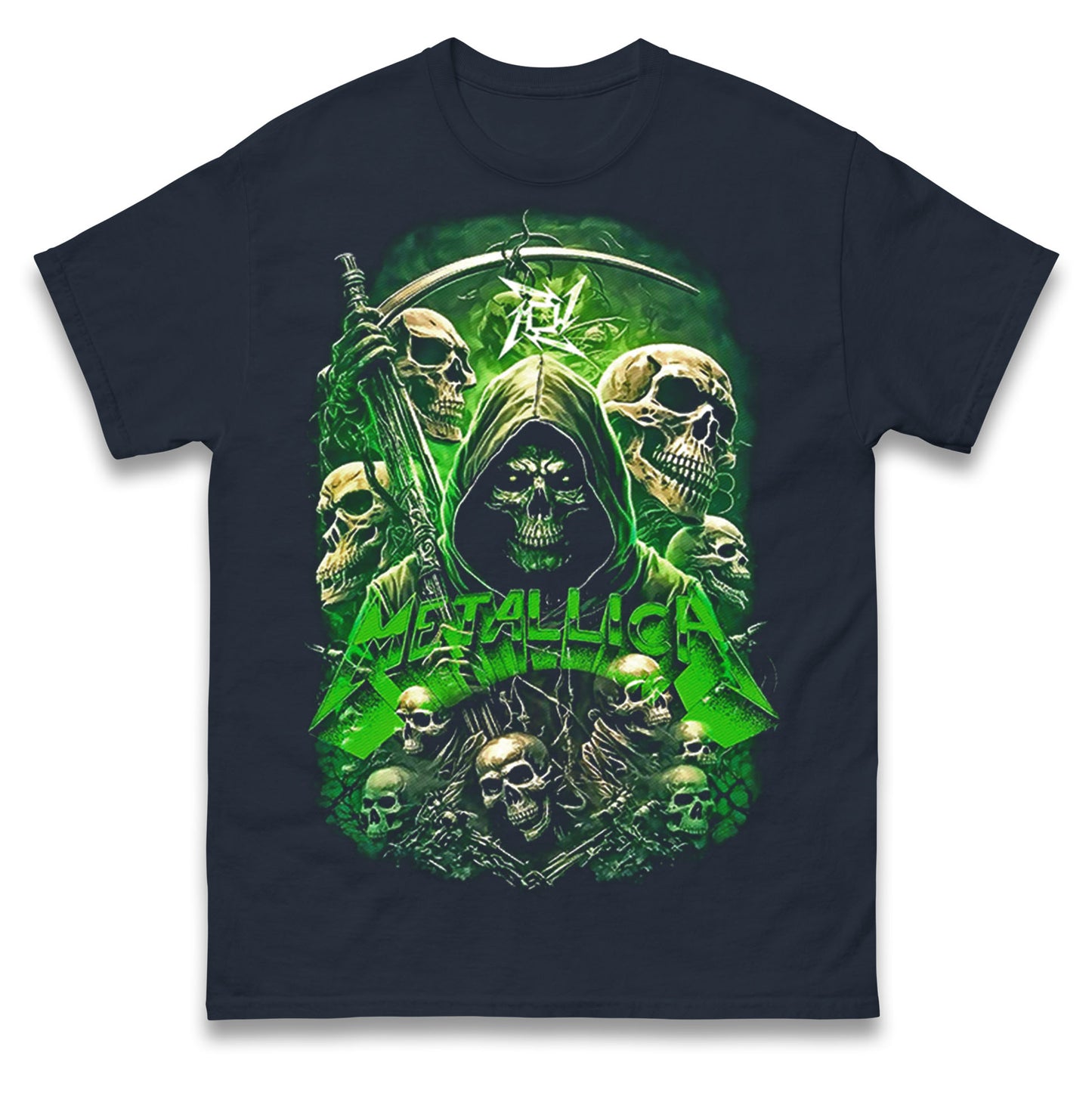 Metallica Green Skulls T Shirt