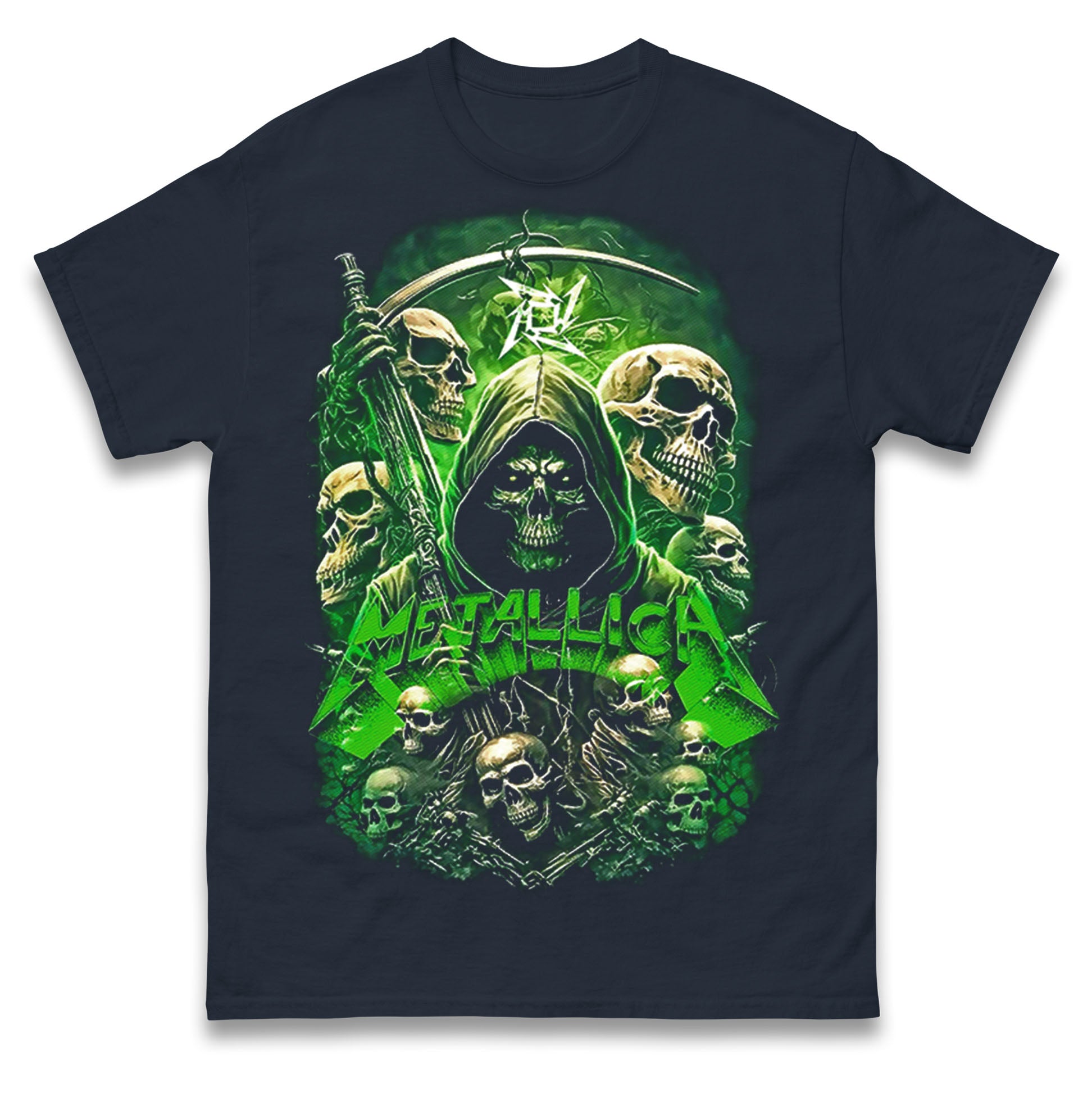 Metallica Green Skulls T Shirt