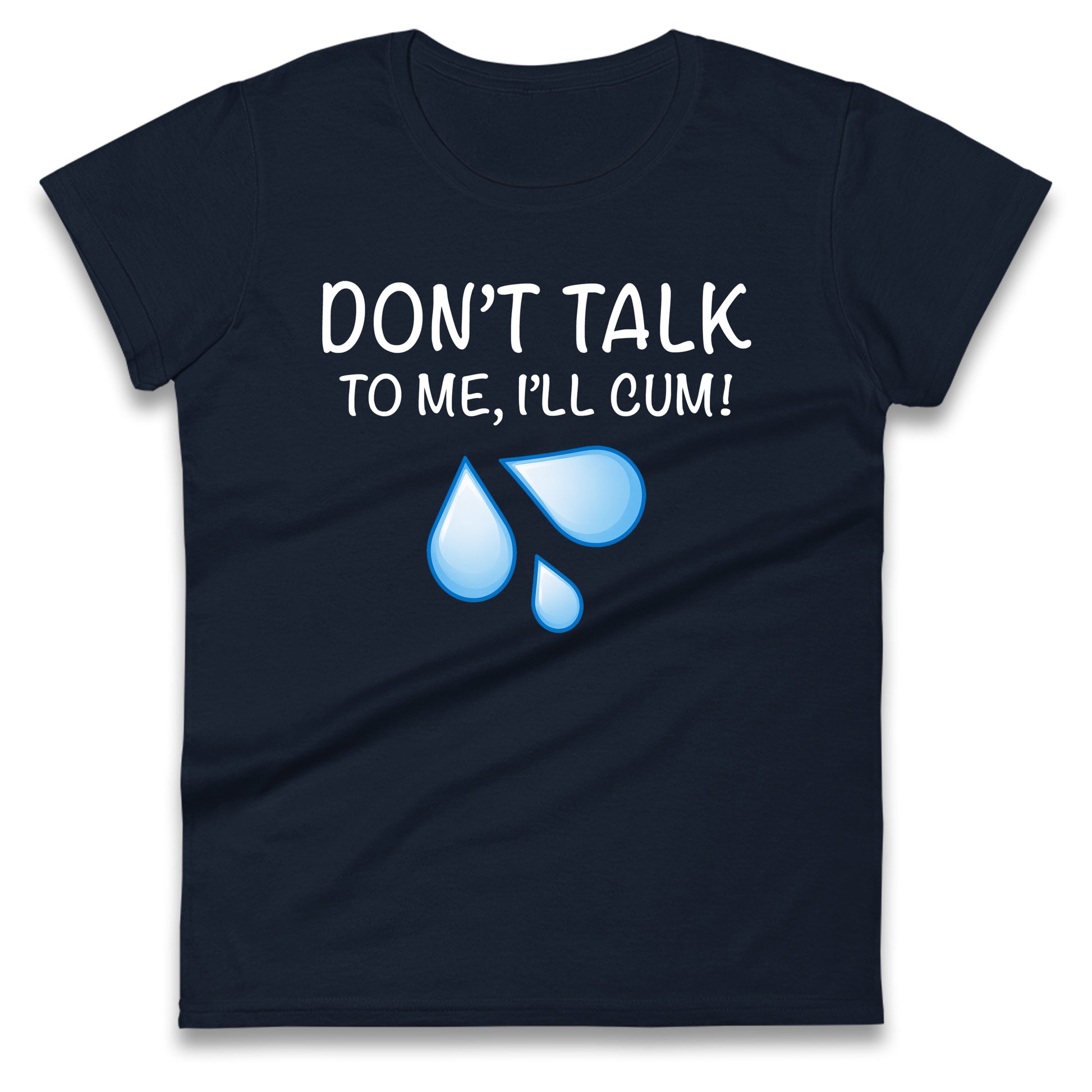 Don't Talk To Me I'll Cum Ladies T Shirt