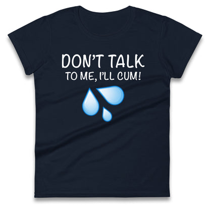 Don't Talk To Me I'll Cum Ladies T Shirt