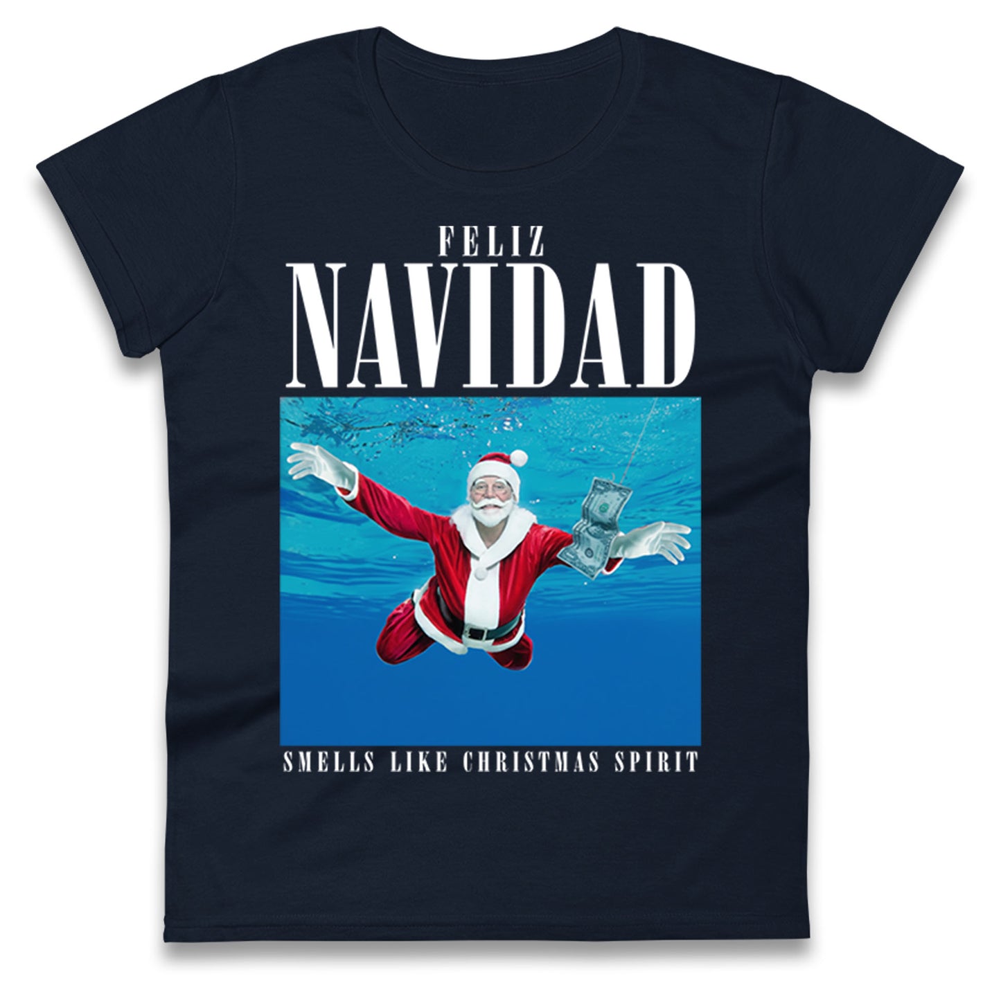 Nirvana Christmas Ladies T Shirt