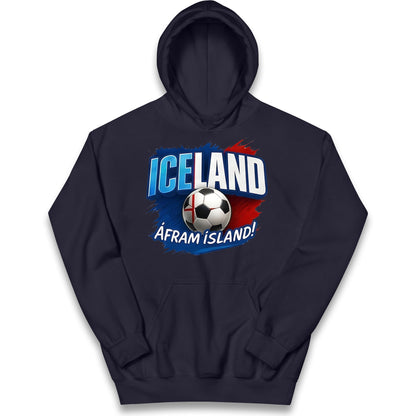 Iceland Retro World Cup Kids Hoodie