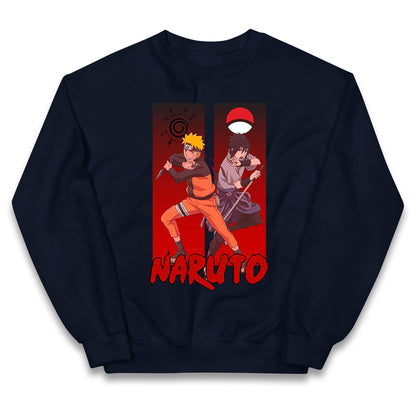 naruto eight trigrams sealing and sasuke uchiha crest jumper
