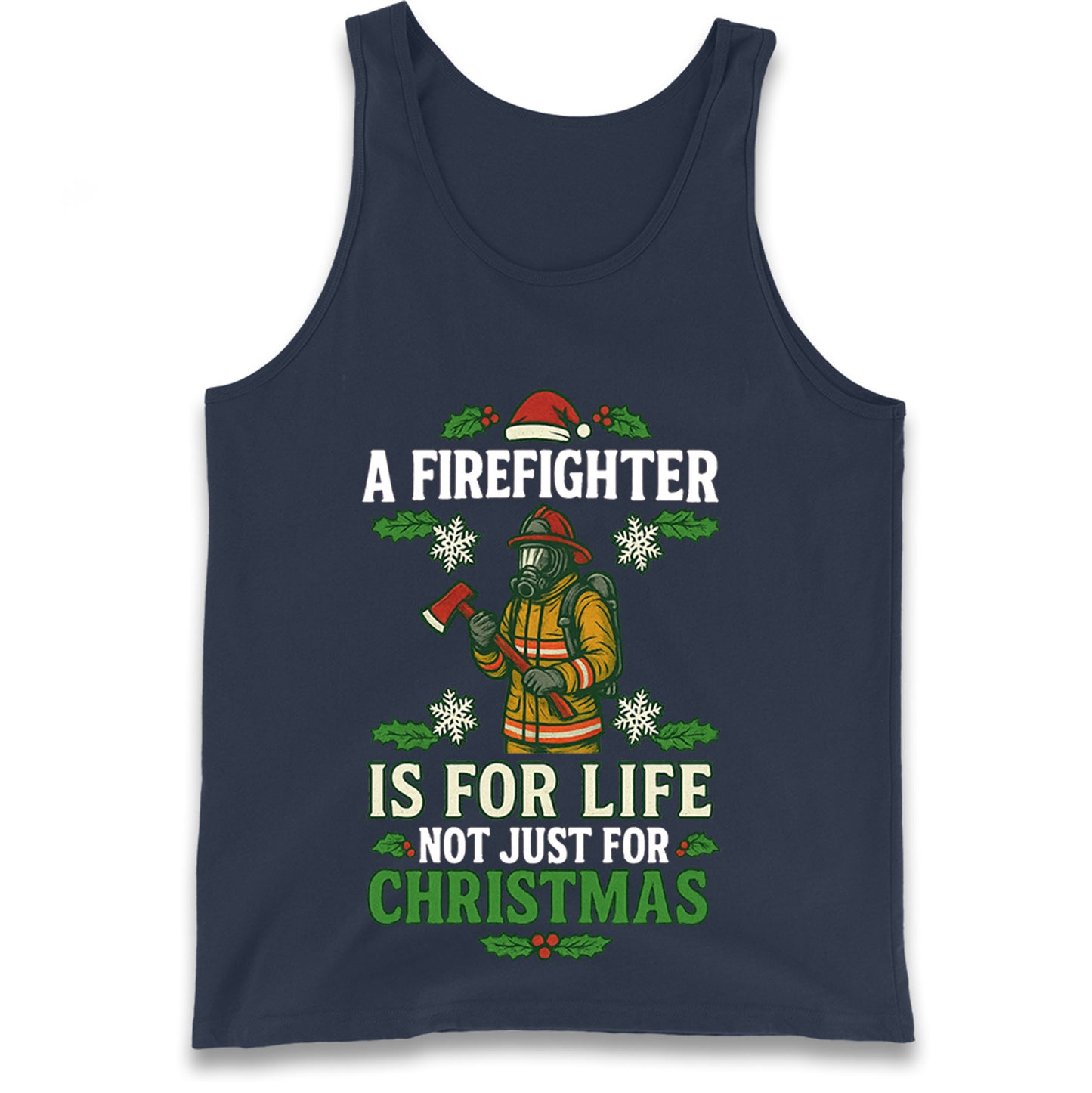 Firefighter Christmas Tank Top