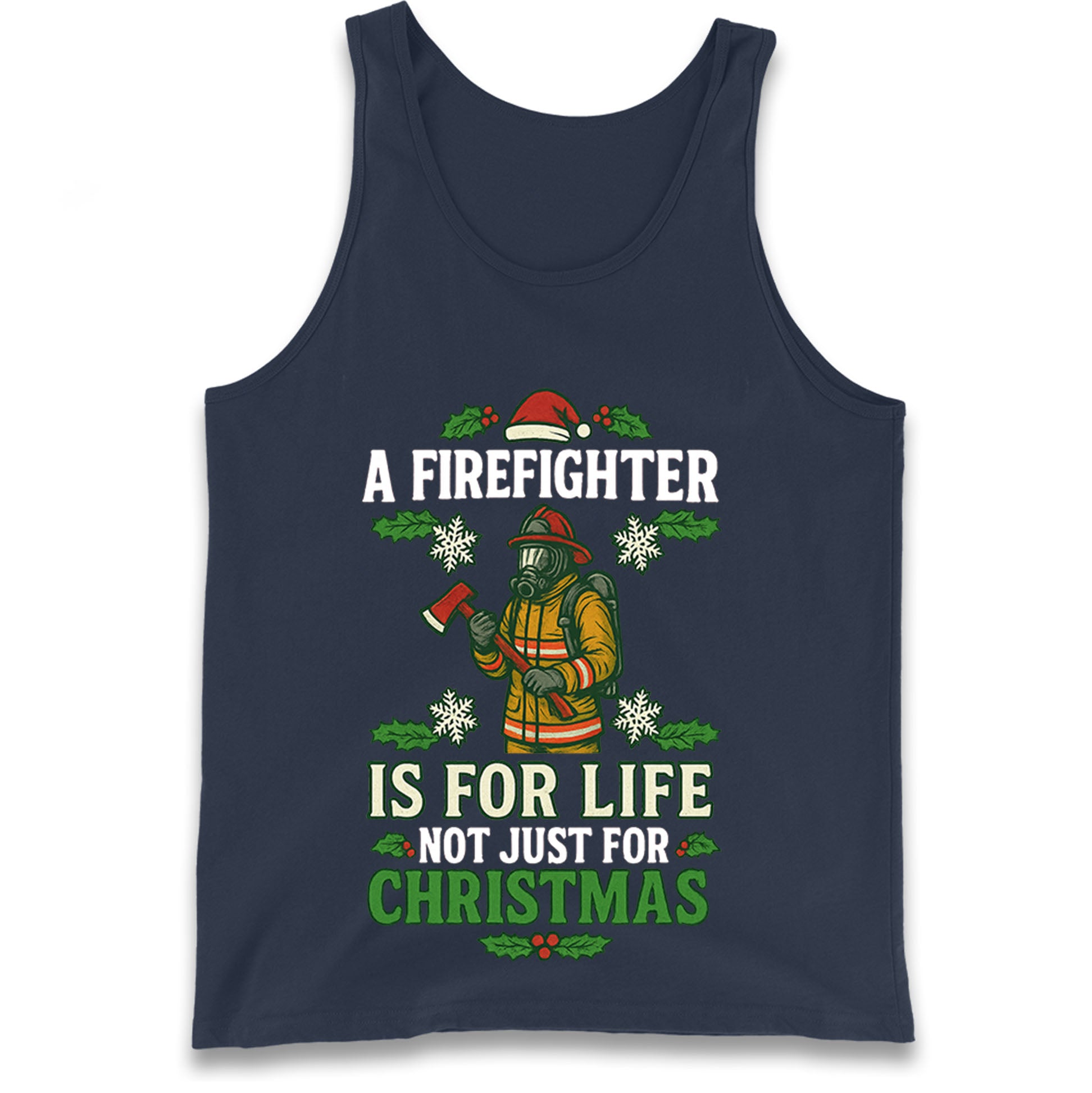 Firefighter Christmas Tank Top