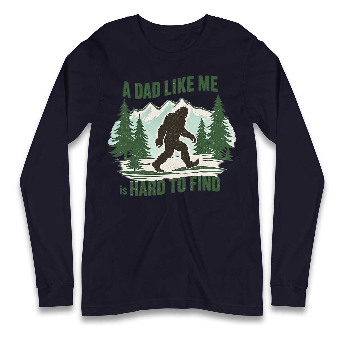 Retro Funny Bigfoot Dad Longsleeve T Shirt 