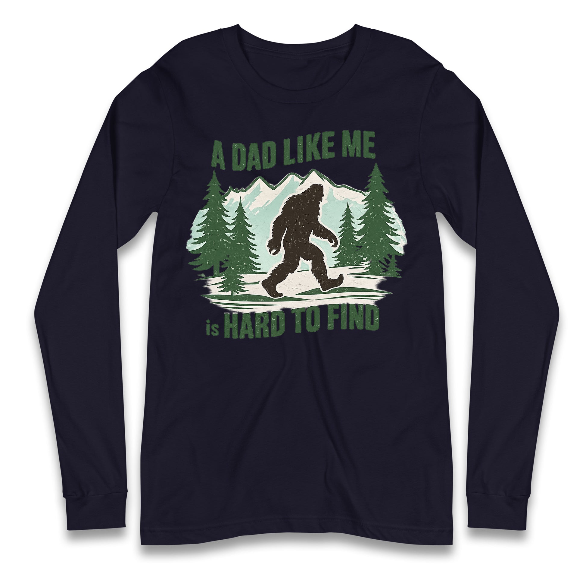 Retro Funny Bigfoot Dad Longsleeve T Shirt 