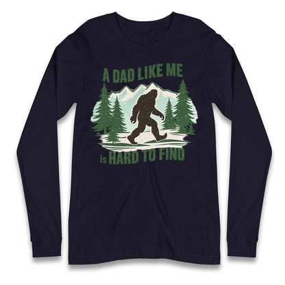 Retro Funny Bigfoot Dad Longsleeve T Shirt 