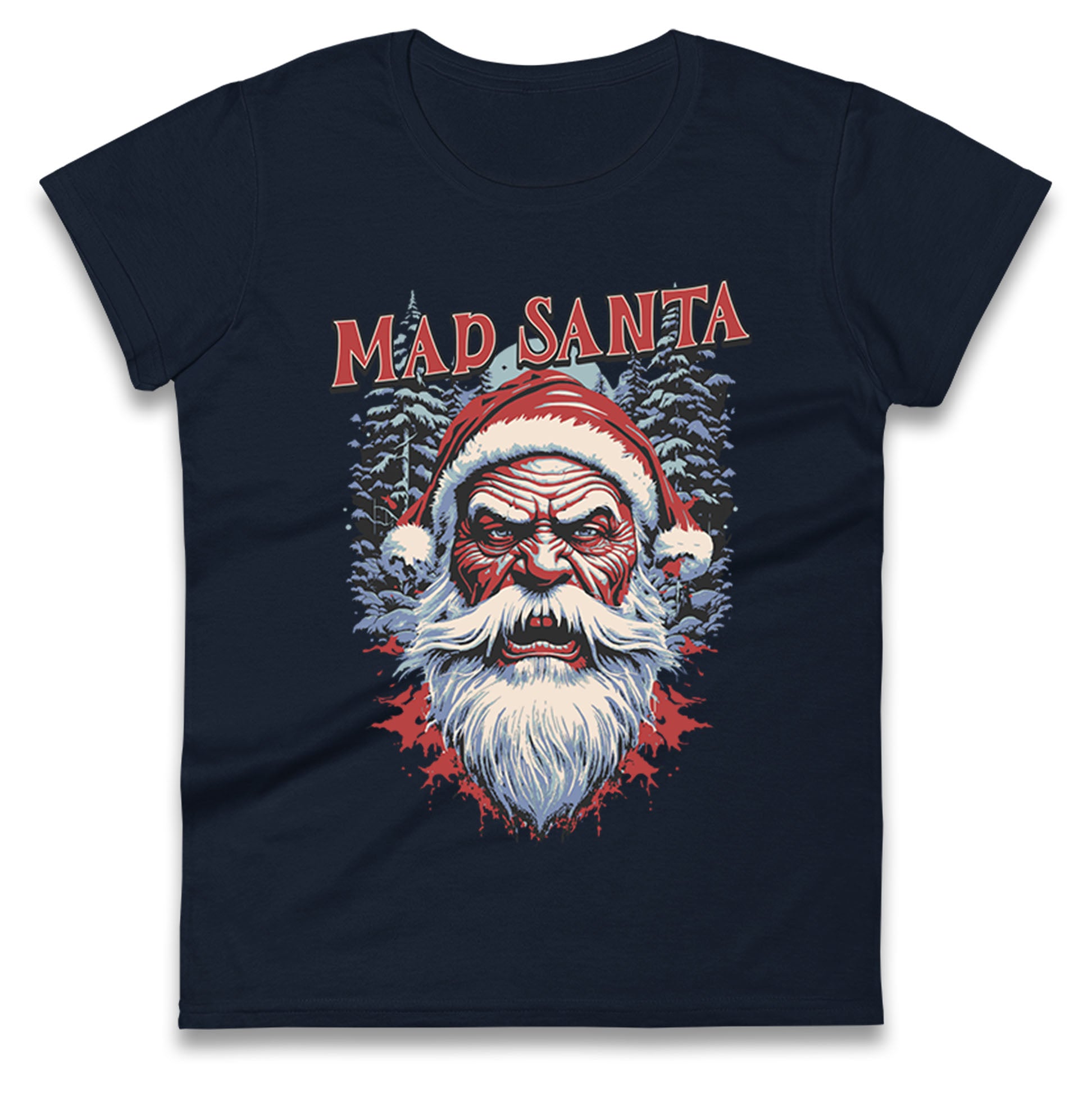 Mad Santa Ladies T Shirt