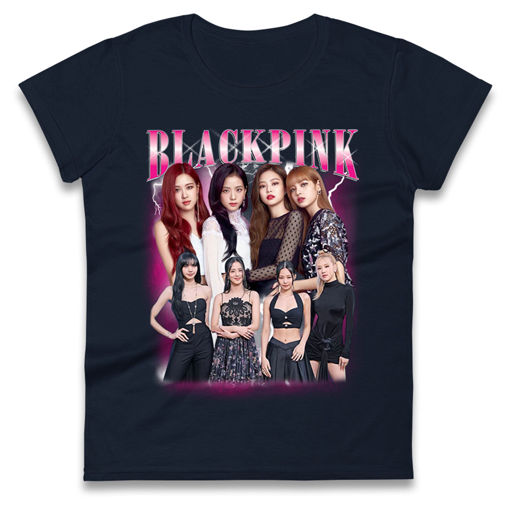 Black Pink Ladies T Shirt