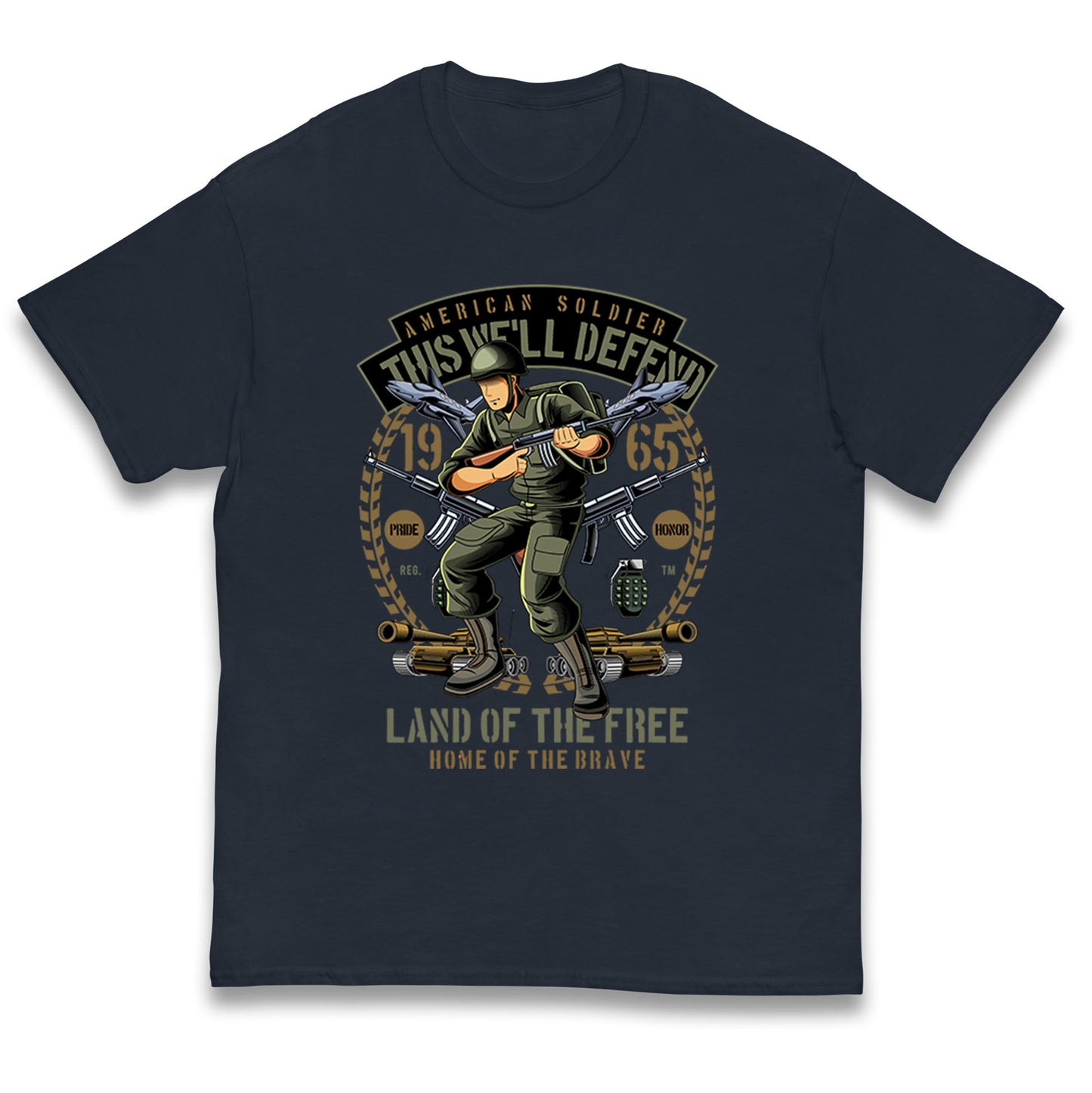 American Soldier Kids T Shirt