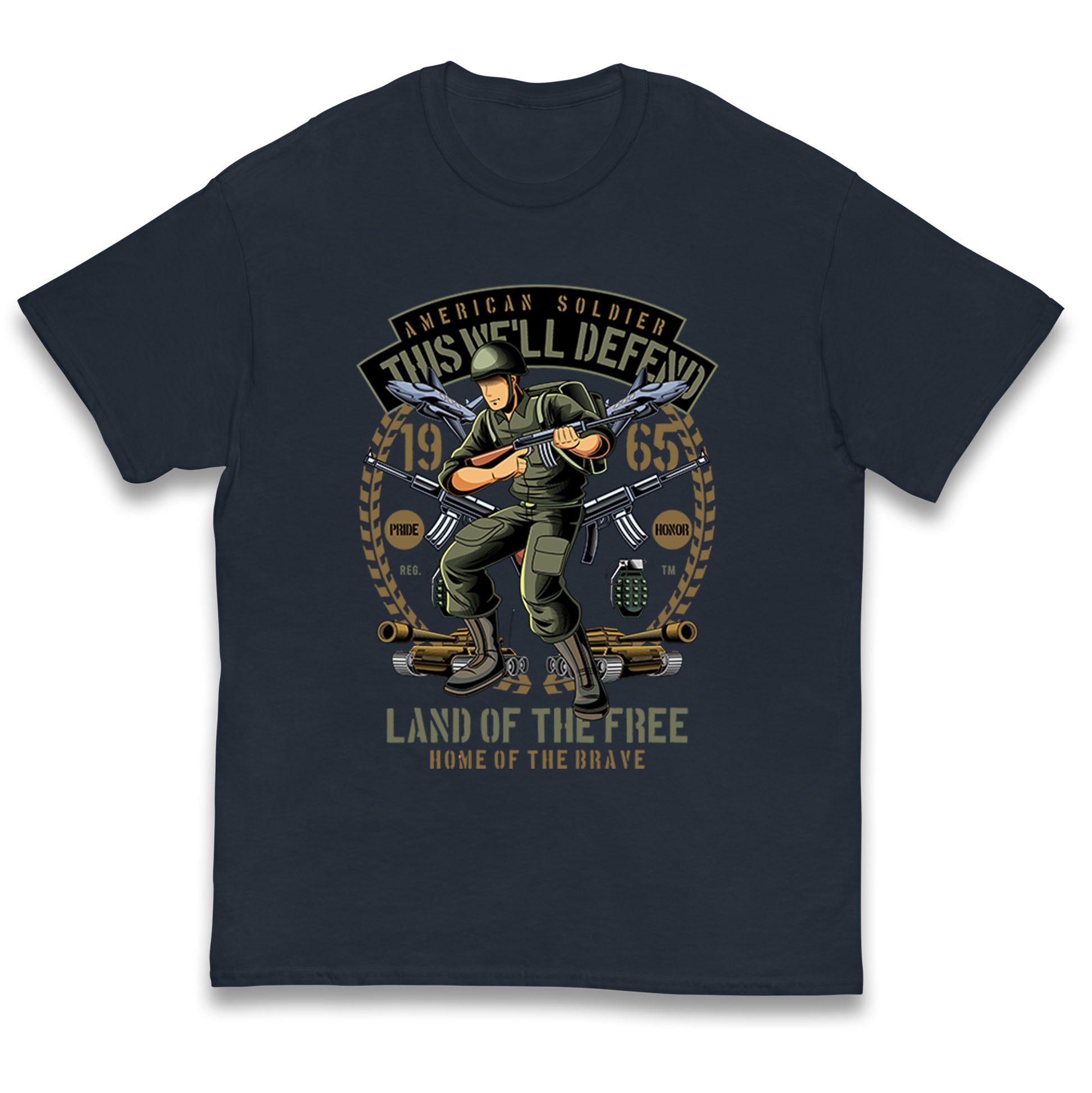 American Soldier Kids T Shirt