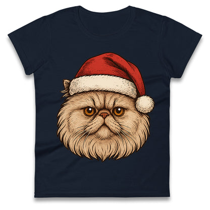 Persian Cat Christmas Ladies T Shirt