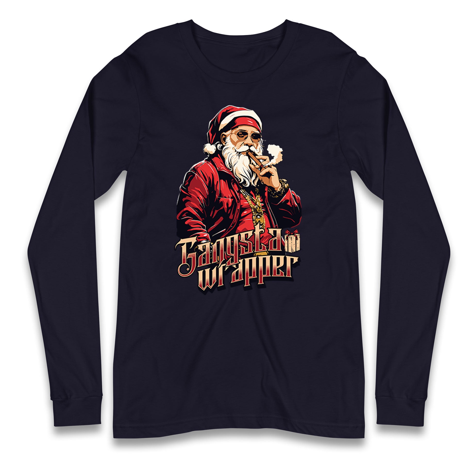 Santa Claus Gangster Longsleeve T Shirt