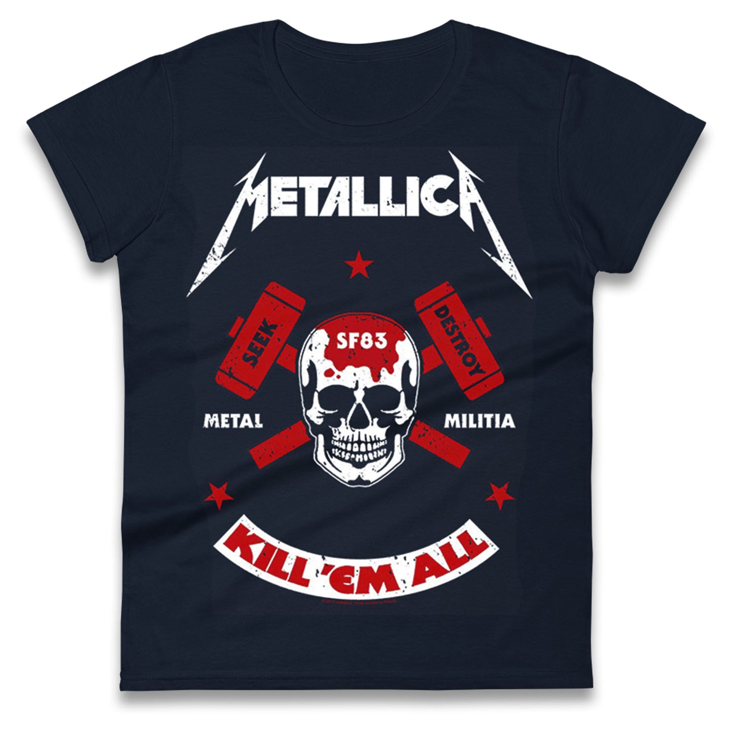 Metallica Seek Destroy Ladies T Shirt