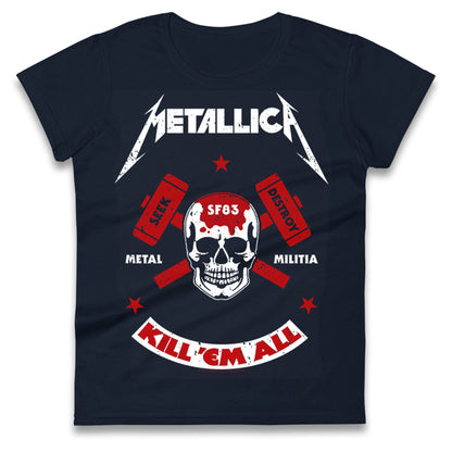 Metallica Seek Destroy Ladies T Shirt