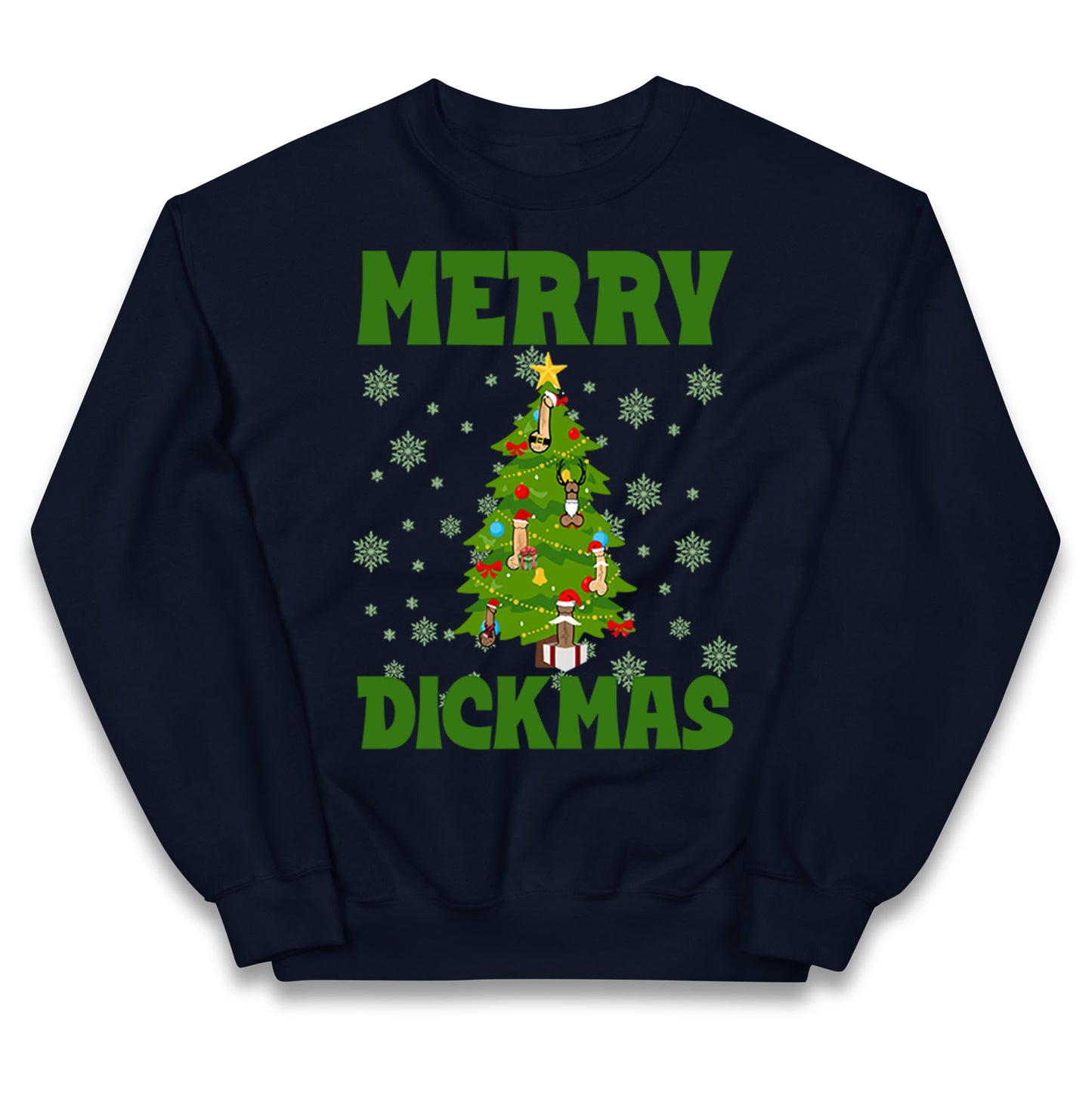 Merry Dickmas Funny Christmas Jumper