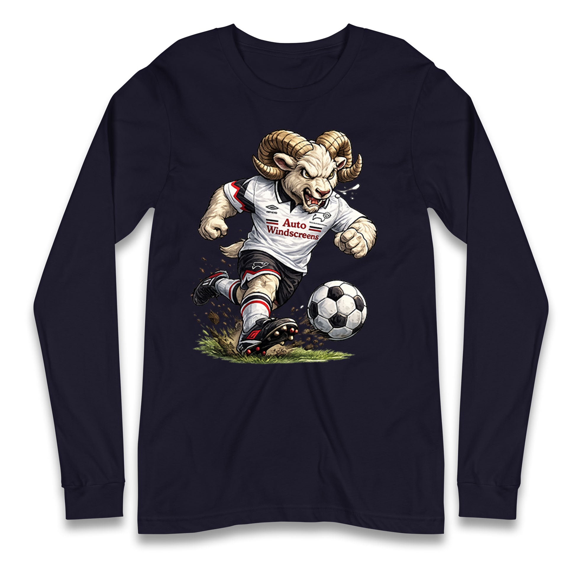 Old School Derby County Longsleeve T Shirt 