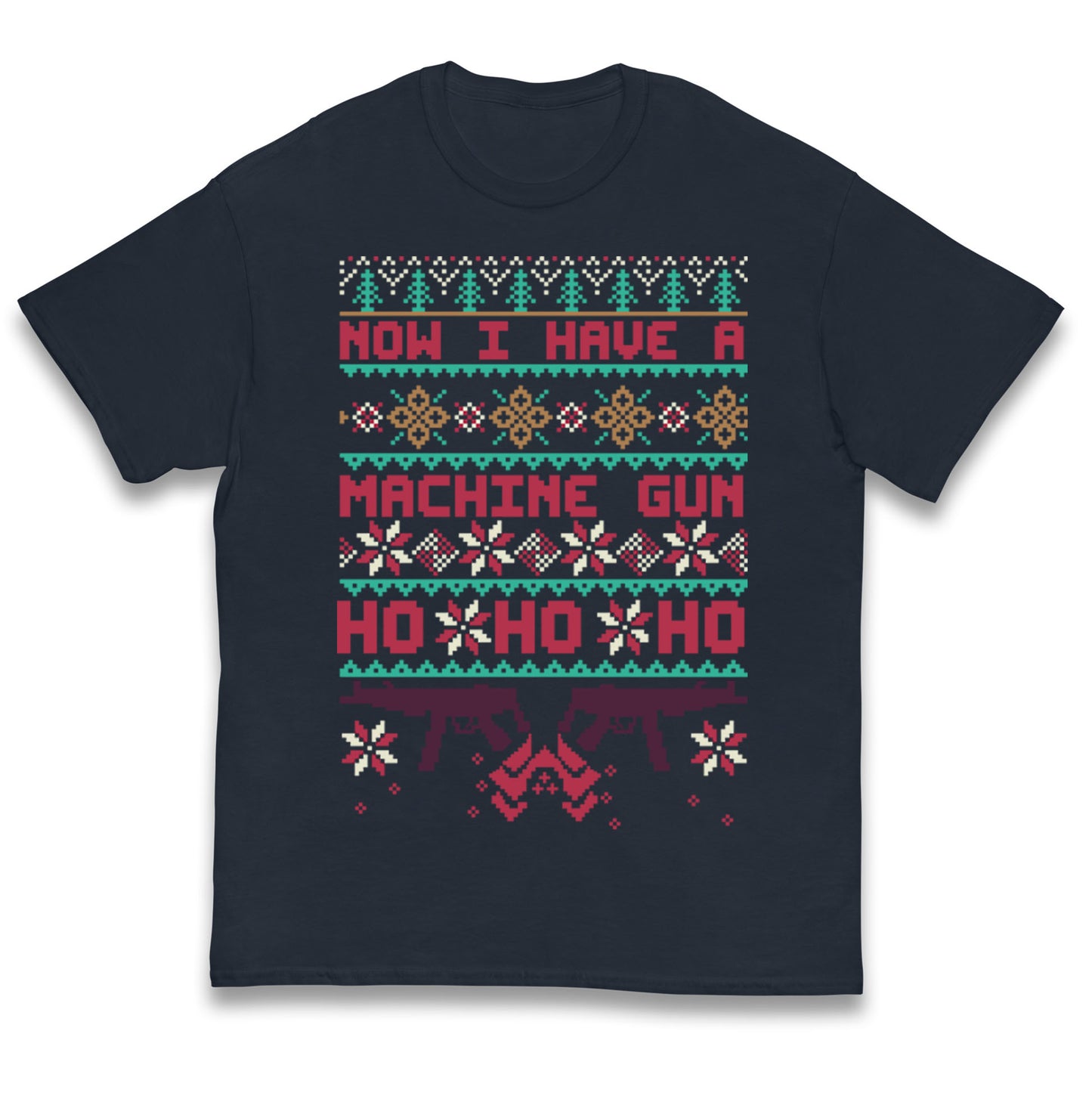 Now I Have A Machine Gun Christmas Kids T Shirt