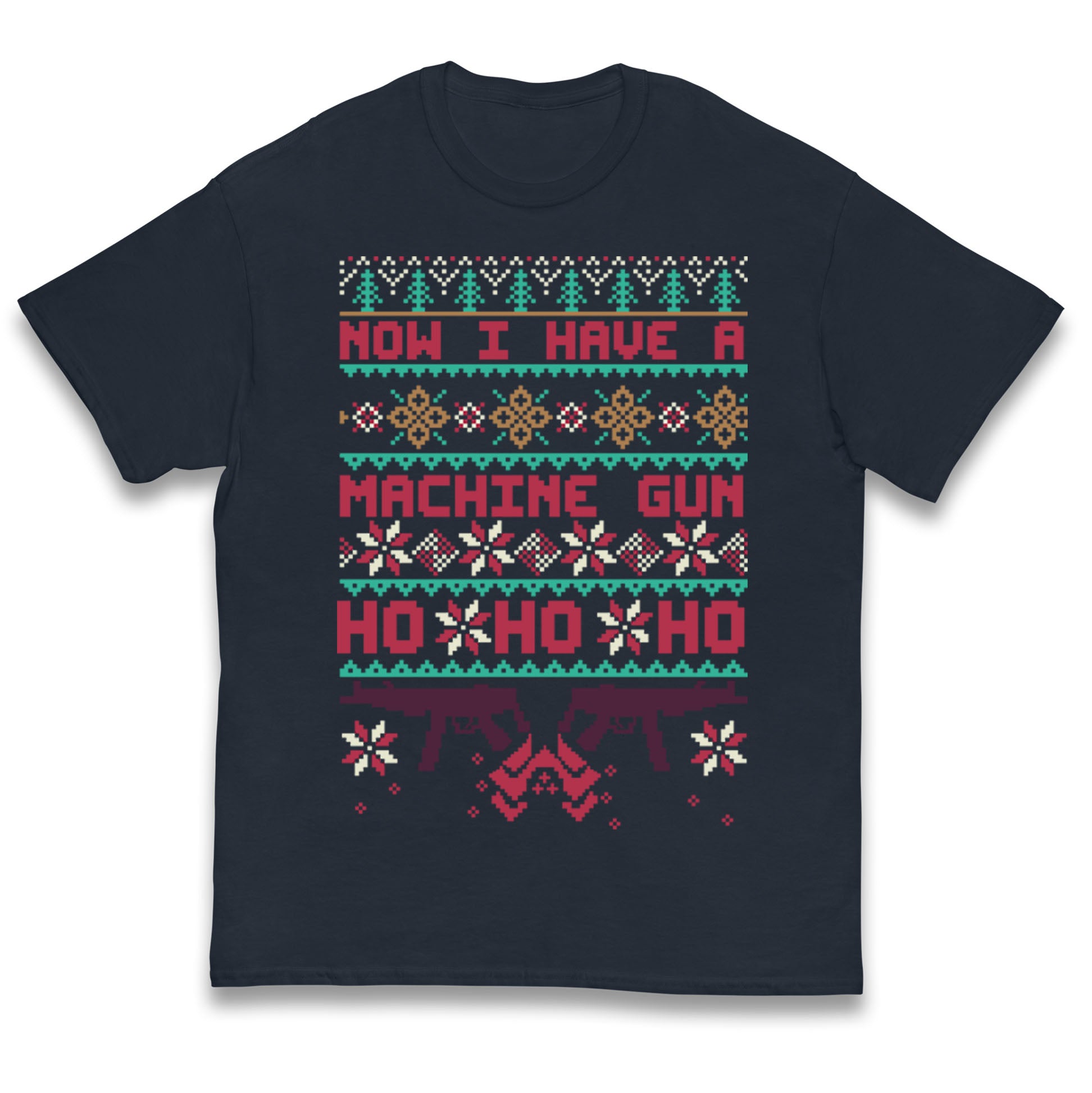 Now I Have A Machine Gun Christmas Kids T Shirt