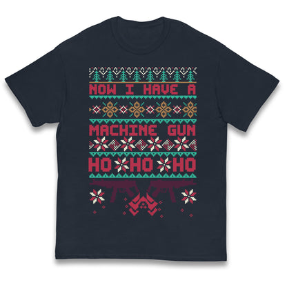 Now I Have A Machine Gun Christmas Kids T Shirt