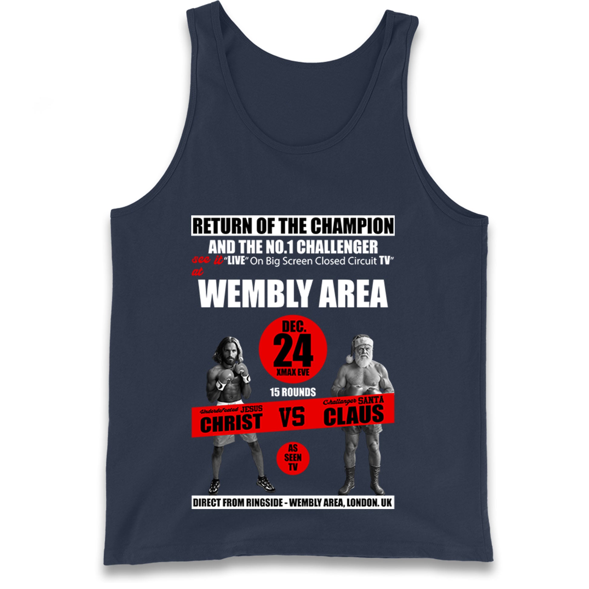 Jesus Christ Vs Santa Claus Tank Top